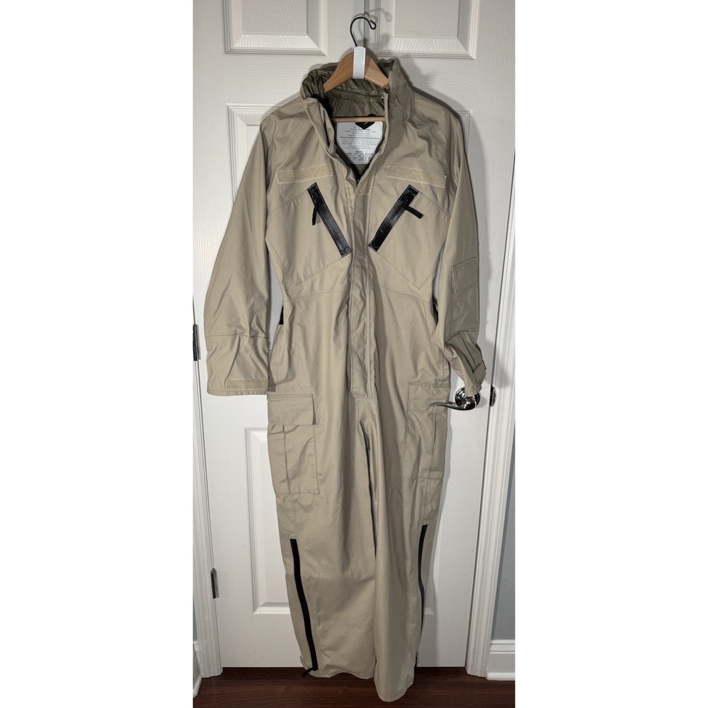 Aerostar JP-8 Fuel Handler's Gore-Tex Coverall Tan W/ Hood Small New Old Stock
